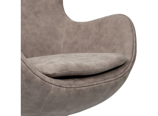 Кресло EGG CHAIR бледно-коричневый матовый с эффектом состаренная кожа в Кургане