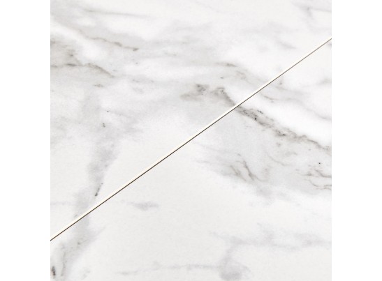 Стол Flame раскладной 116-155x80x76см, керамогранит белый мрамор, белый в Кургане