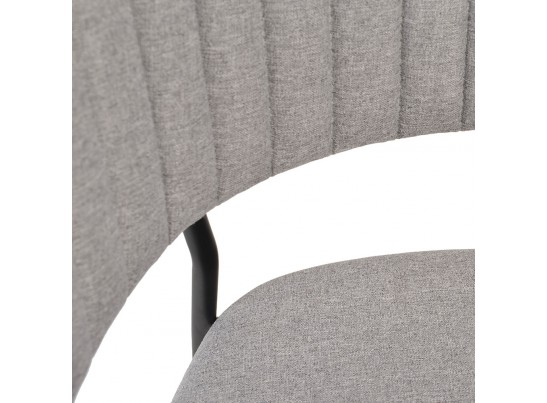 Стул Turin светло-серая рогожка с чёрными ножками в Кургане