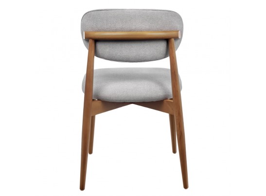 Стул Lucas 3 серый букле с ножками цвета орех в Кургане