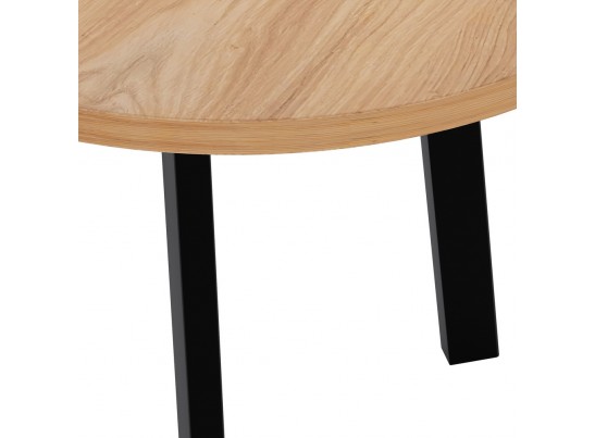 Стол Next круглый раскладной 90-120x90x76,5см, Дуб Навара, чёрный в Кургане