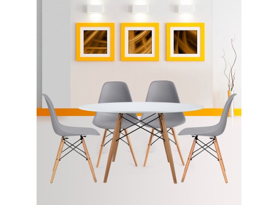 Комплект из 4-х стульев Eames серый в Кургане