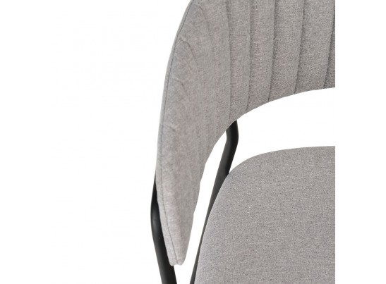 Стул Turin светло-серая рогожка с чёрными ножками в Кургане