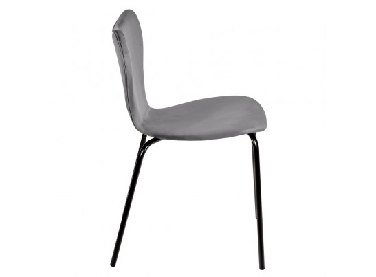 Стул Seven Style тёмно-серый велюр с чёрными ножками в Кургане