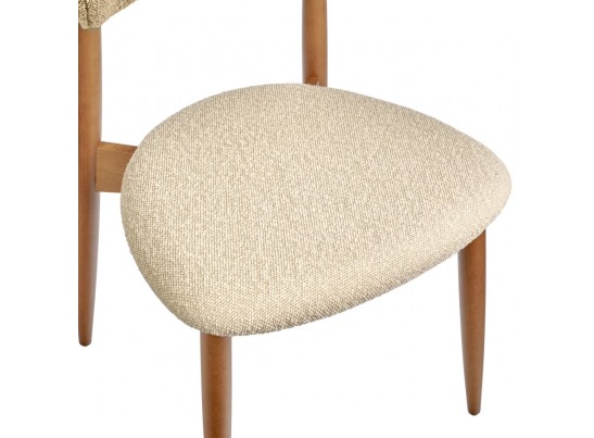 Стул Lucas латте букле с ножками цвета орех в Кургане