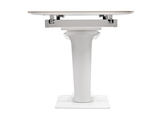 Стол Flame раскладной 116-155x80x76см, керамогранит белый мрамор, белый в Кургане