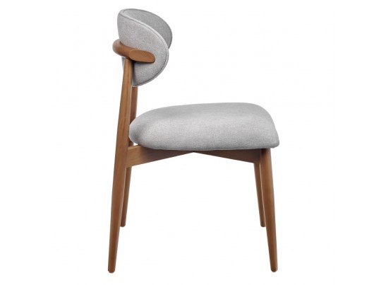 Стул Lucas 3 серый букле с ножками цвета орех в Кургане