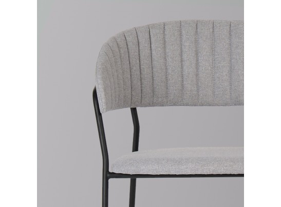 Стул Turin светло-серая рогожка с чёрными ножками в Кургане