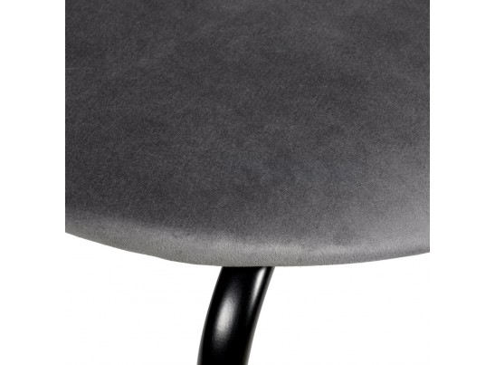Стул Seven Style тёмно-серый велюр с чёрными ножками в Кургане