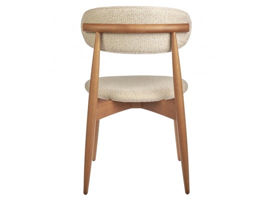 Стул Lucas латте букле с ножками цвета орех в Кургане