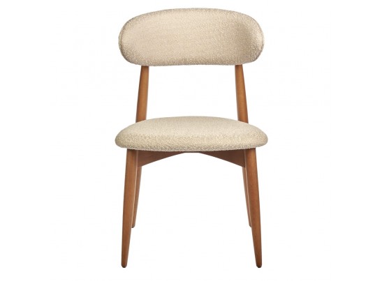 Стул Lucas латте букле с ножками цвета орех в Кургане