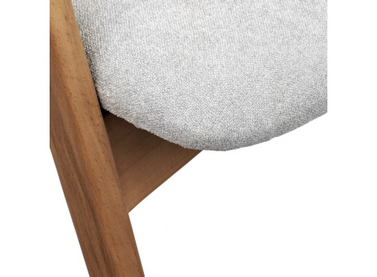 Стул Alan серый букле с ножками цвета орех в Кургане