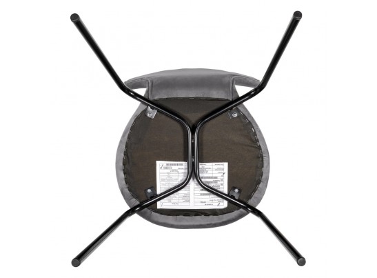 Стул Seven Style тёмно-серый велюр с чёрными ножками в Кургане