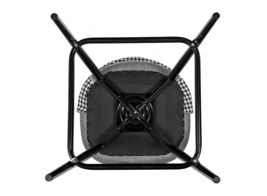 Стул полубарный Leo тёмно-серый с жаккардом, с поворотным механизмом в Кургане