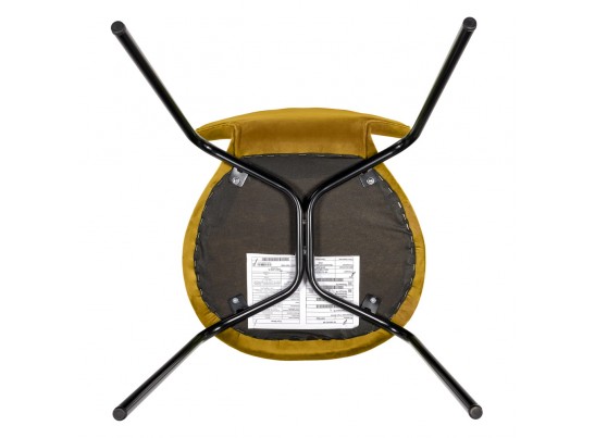 Стул Seven Style горчичный велюр с чёрными ножками в Кургане