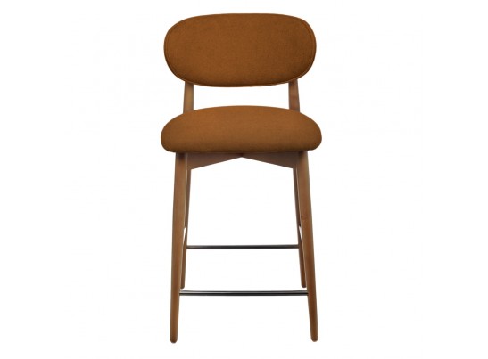 Стул полубарный Lucas 3 терракотовый букле с ножками цвета орех в Кургане