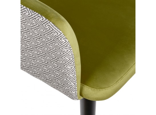 Стул Bruno ярко-зеленый с жаккардом в Кургане