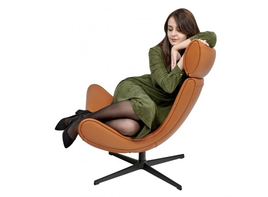 Кресло IMOLA оранжевый, натуральная кожа в Кургане