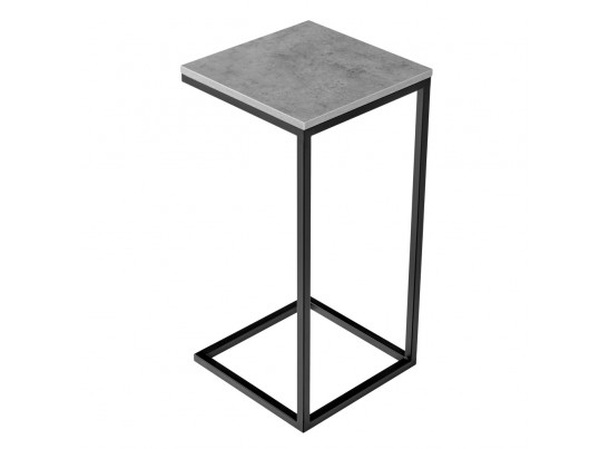 Придиванный столик Loft 35х35 Бетон Чикаго с чёрными ножками в Кургане