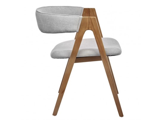 Стул Alan серый букле с ножками цвета орех в Кургане