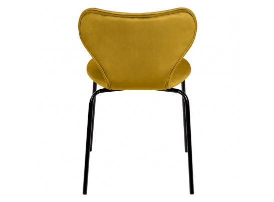 Стул Seven Style горчичный велюр с чёрными ножками в Кургане
