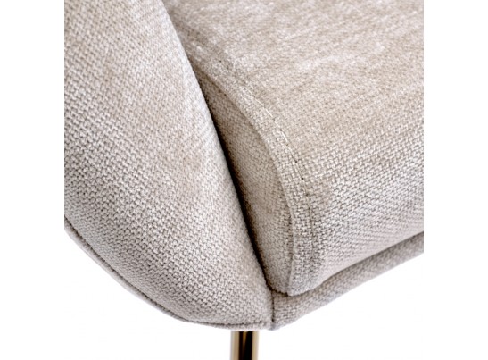 Стул-полукресло Martin миндальный шенилл с золотыми ножками в Кургане