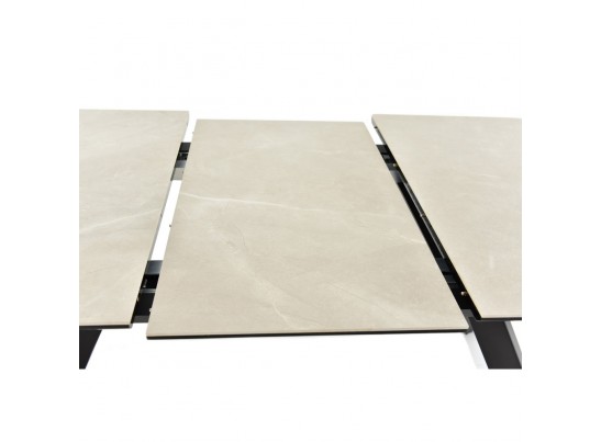 Стол Adam раскладной 140-190x90x75см, керамогранит бежевый, чёрный в Кургане
