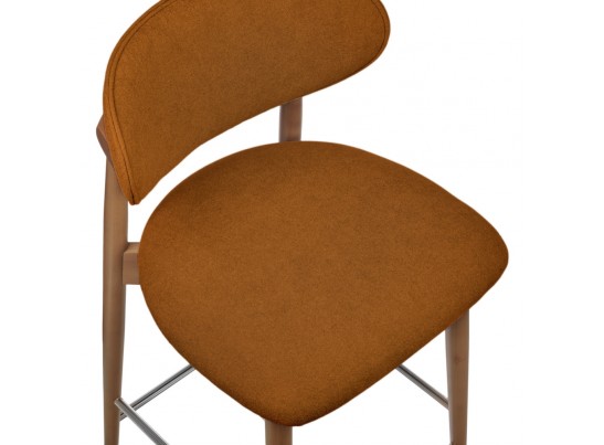 Стул полубарный Lucas 3 терракотовый букле с ножками цвета орех в Кургане