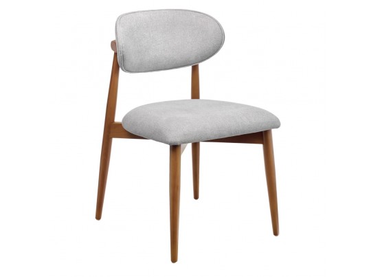 Стул Lucas 3 серый букле с ножками цвета орех в Кургане
