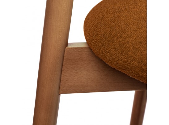Стул полубарный Lucas 3 терракотовый букле с ножками цвета орех в Кургане