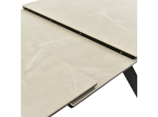 Стол Adam раскладной 140-190x90x75см, керамогранит бежевый, чёрный в Кургане