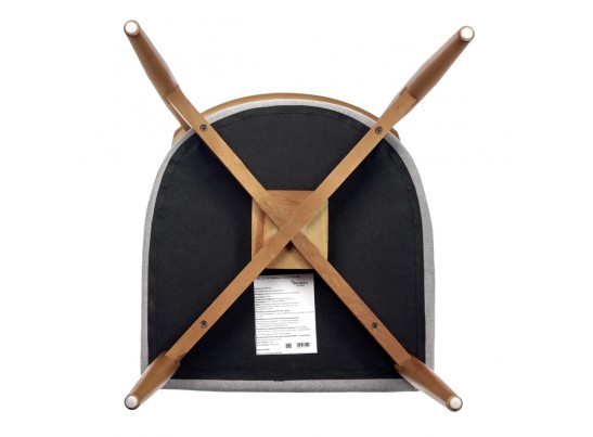 Стул Lucas 3 серый букле с ножками цвета орех в Кургане