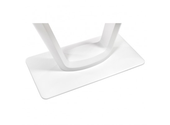 Стол Flame раскладной 116-155x80x76см, керамогранит белый мрамор, белый в Кургане