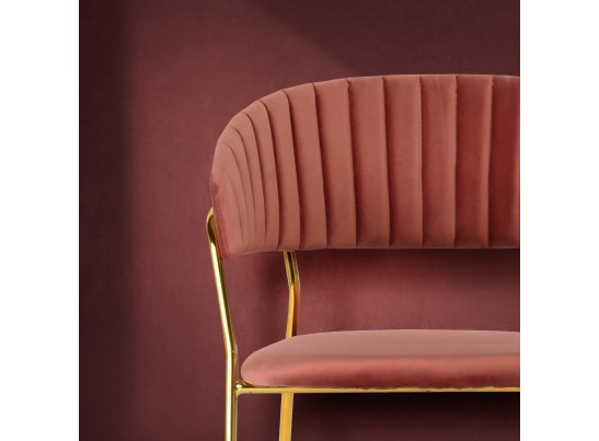 Стул Turin пудровый с золотыми ножками в Кургане