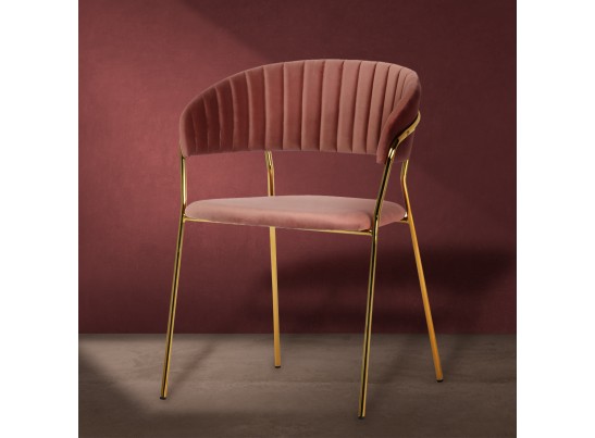 Стул Turin пудровый с золотыми ножками в Кургане