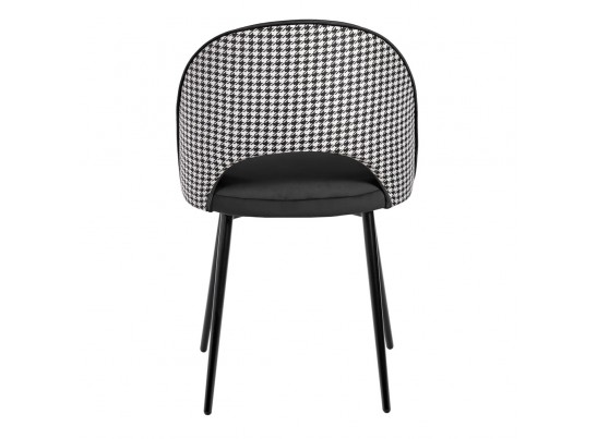 Стул Leo чёрный с жаккардом в Кургане