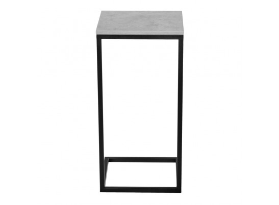 Придиванный столик Loft 35х35 Бетон Чикаго с чёрными ножками в Кургане