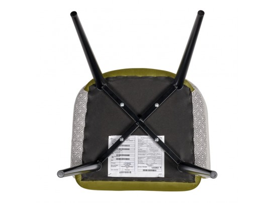 Стул Bruno ярко-зеленый с жаккардом в Кургане