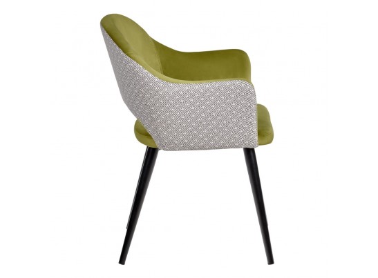 Стул Bruno ярко-зеленый с жаккардом в Кургане