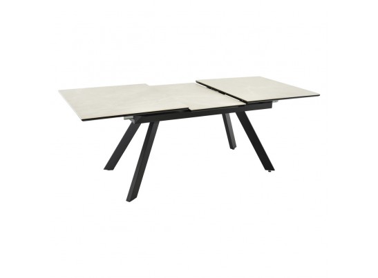Стол Adam раскладной 140-190x90x75см, керамогранит бежевый, чёрный в Кургане