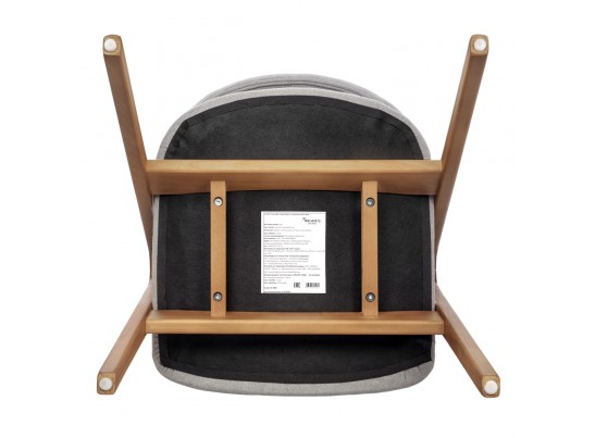 Стул Alan серый букле с ножками цвета орех в Кургане