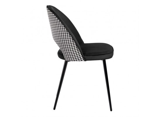 Стул Leo чёрный с жаккардом в Кургане