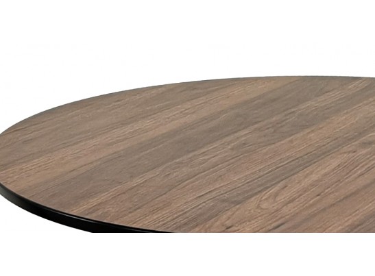 Стол барный Tulip диам. 70х106см, чёрный, орех, в Кургане