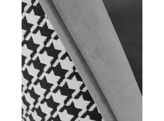 Стул полубарный Leo тёмно-серый с жаккардом, с поворотным механизмом в Кургане