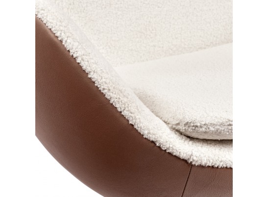 Кресло EGG STYLE CHAIR коричневый, экокожа в Кургане