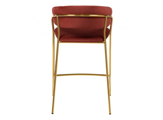 Стул полубарный Turin терракотовый с золотыми ножками в Кургане