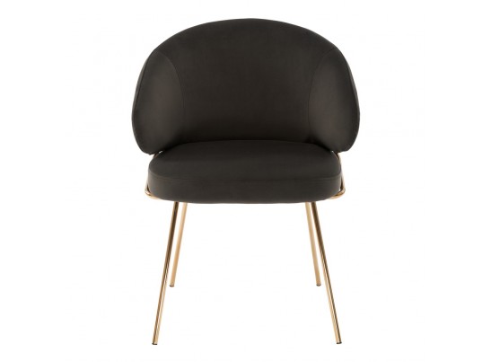 Стул-полукресло Emil графит с золотыми ножками в Кургане