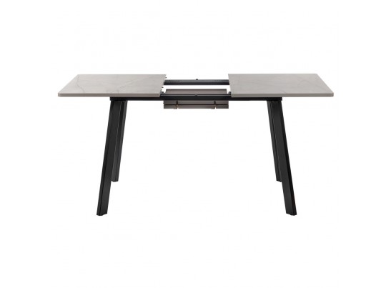 Стол Dublin раскладной 120-160х80х75 серый мрамор с чёрными ножками в Кургане