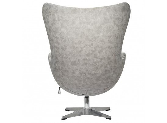 Кресло EGG CHAIR светло-серый матовый с эффектом состаренная кожа в Кургане