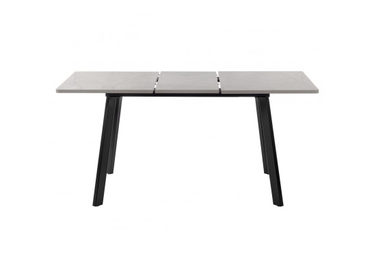 Стол Dublin раскладной 120-160х80х75 серый мрамор с чёрными ножками в Кургане